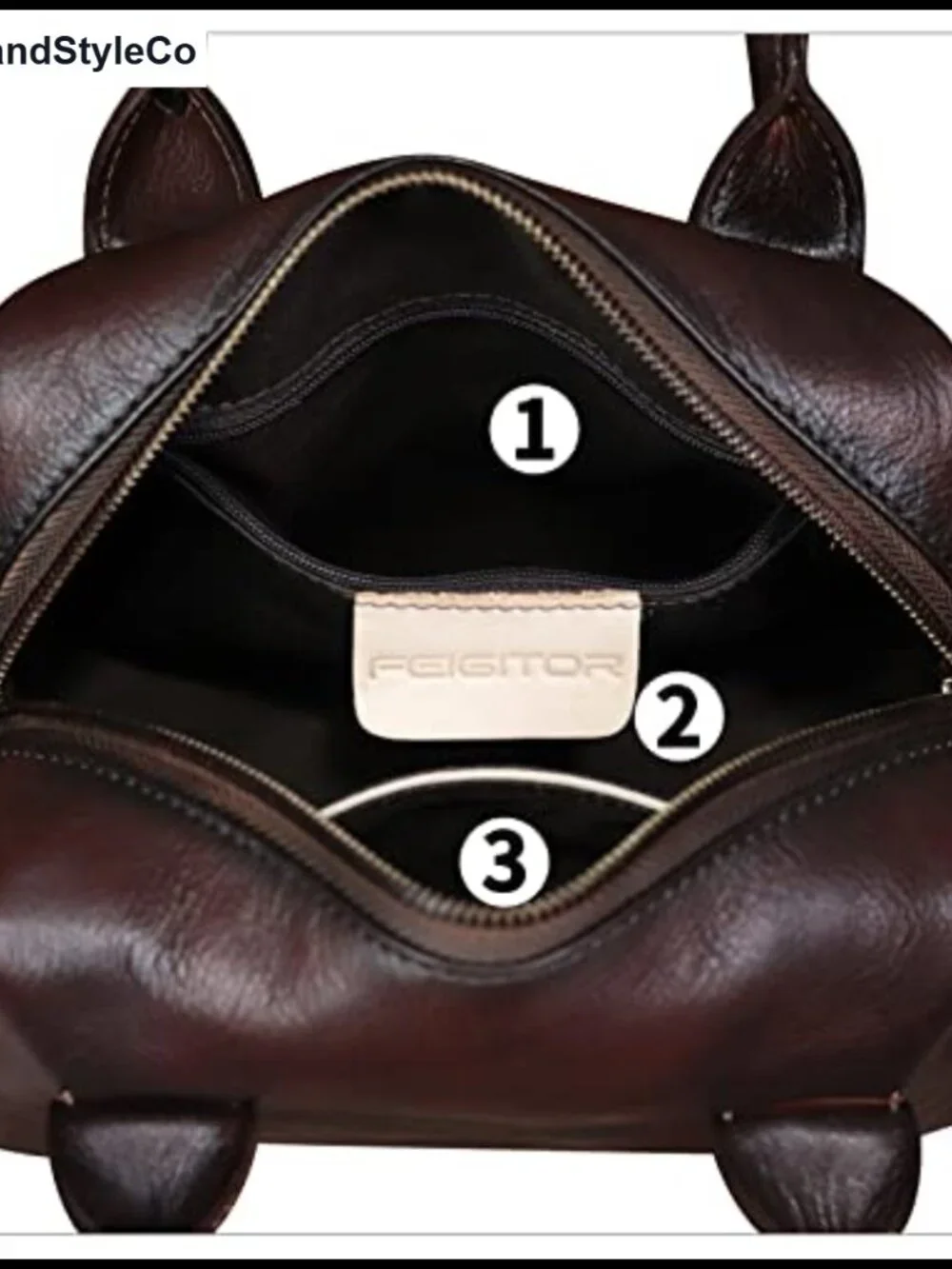 Genuine Leather Handbag for Women Leather Top Handle Purse Retro Handmade